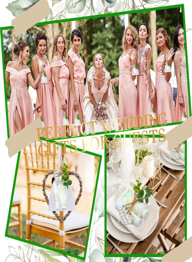 Heigble 50 Set Bridal Shower Favors Bulk Wedding Gifts for Guests Include Lip Balm Wedding Hand Cream Bag and Tag for Bridal Shower Bachelorette Party Decoration(Eucalyptus) - Image 3